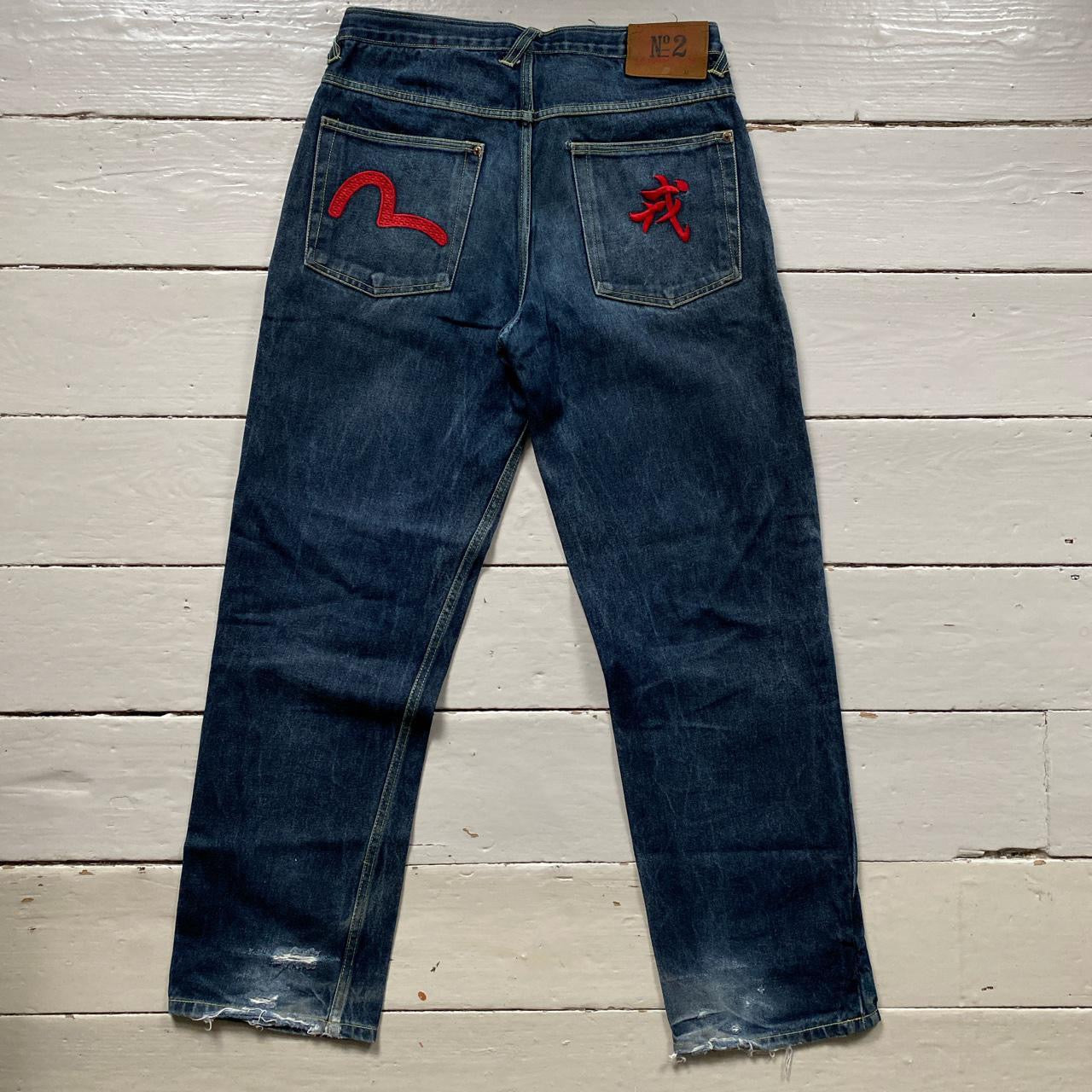Evisu No2 Vintage Japanese Embroidered Jeans (32/32)