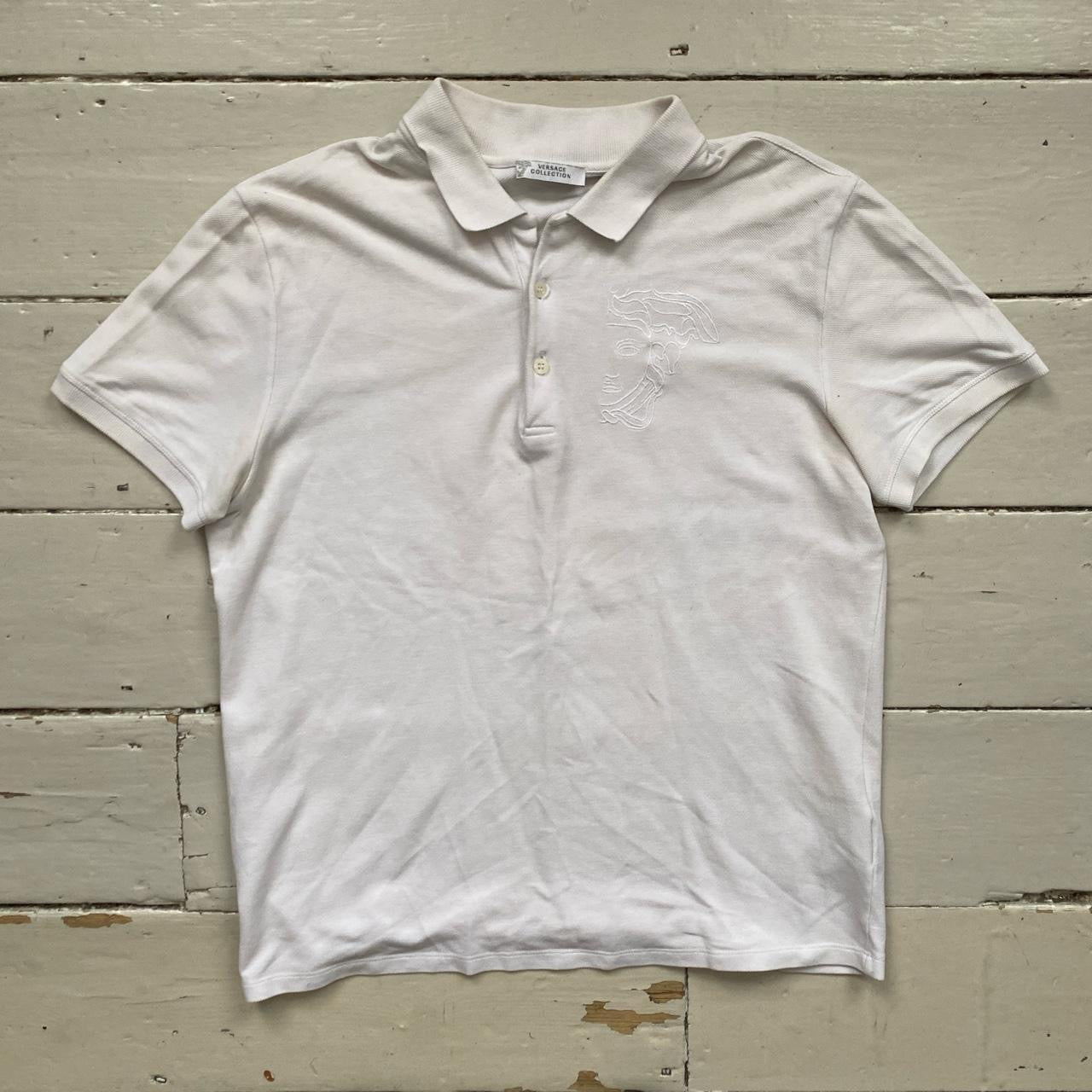 Versace White Polo Shirt (XL)