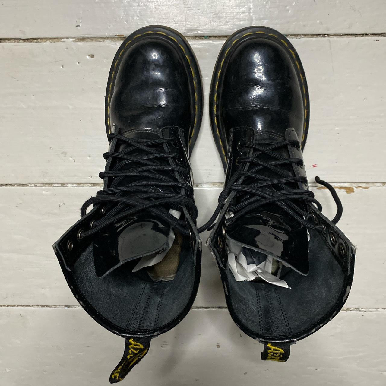 Dr Martens Black Patent Boots (UK 4)