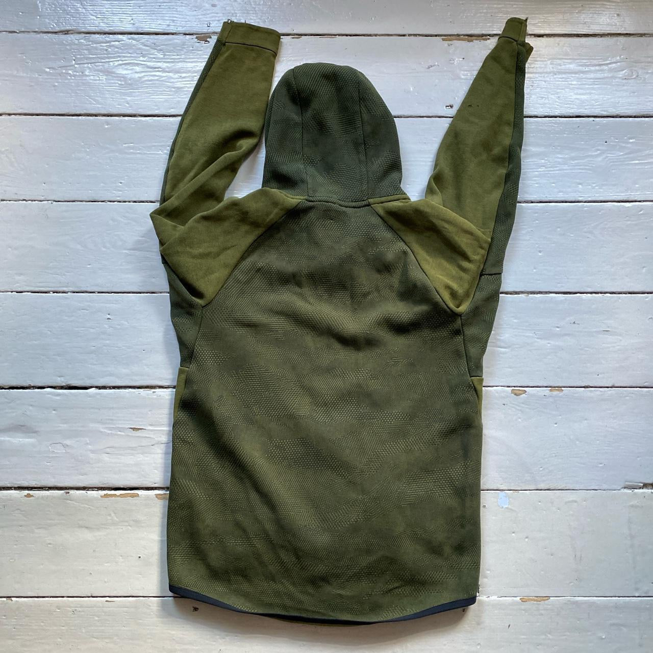 Nike Tech Fleece Khaki Hoodie (Small)