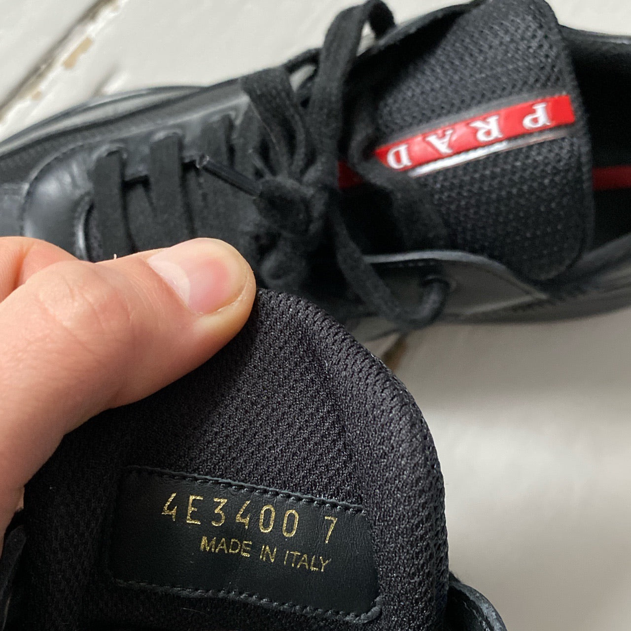 Prada Americas Cup Black Leather (UK 7)