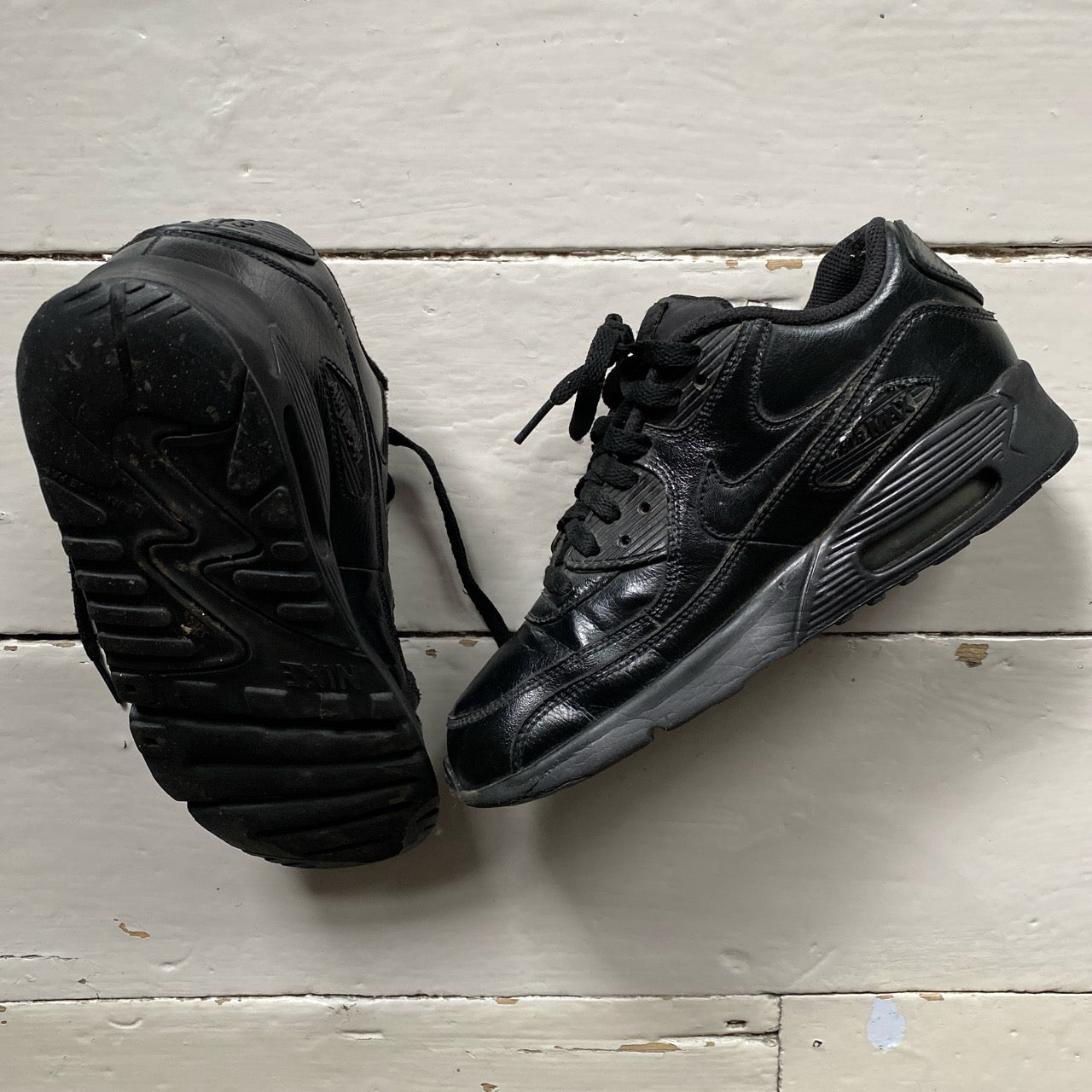 Nike Air Max 90 Black Leather (UK 6)