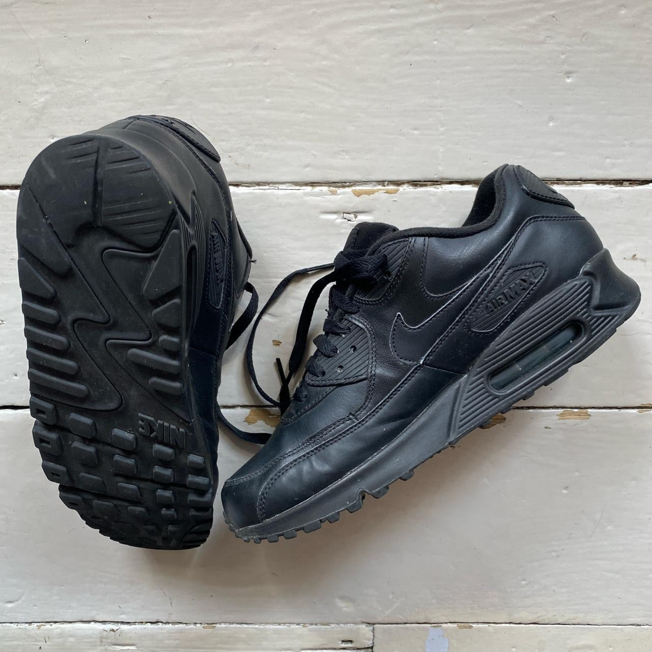 Nike Air Max 90 Black Leather (UK 8.5)