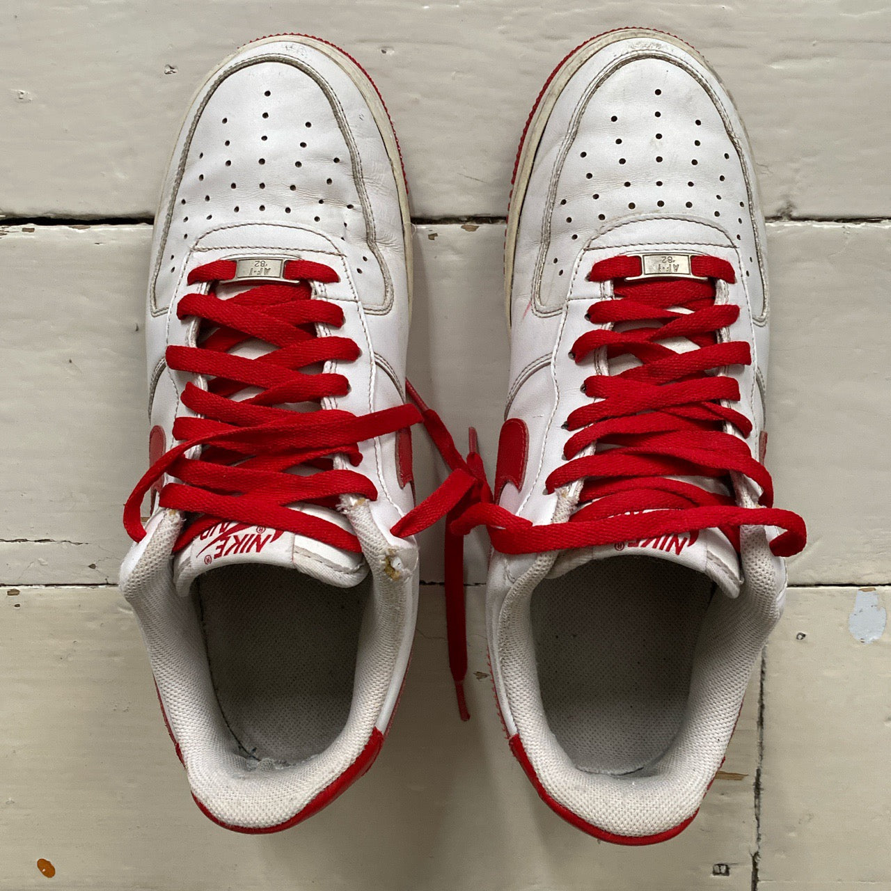 Nike Air Force 1 Vintage 2010 Red and White (UK 9)