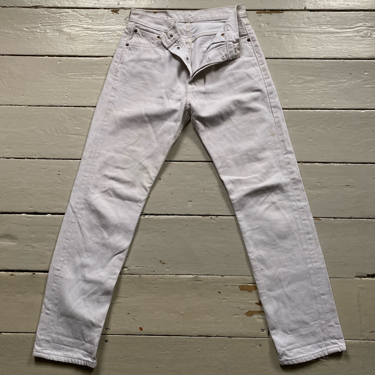 Levis 501 White Jeans (29/30)