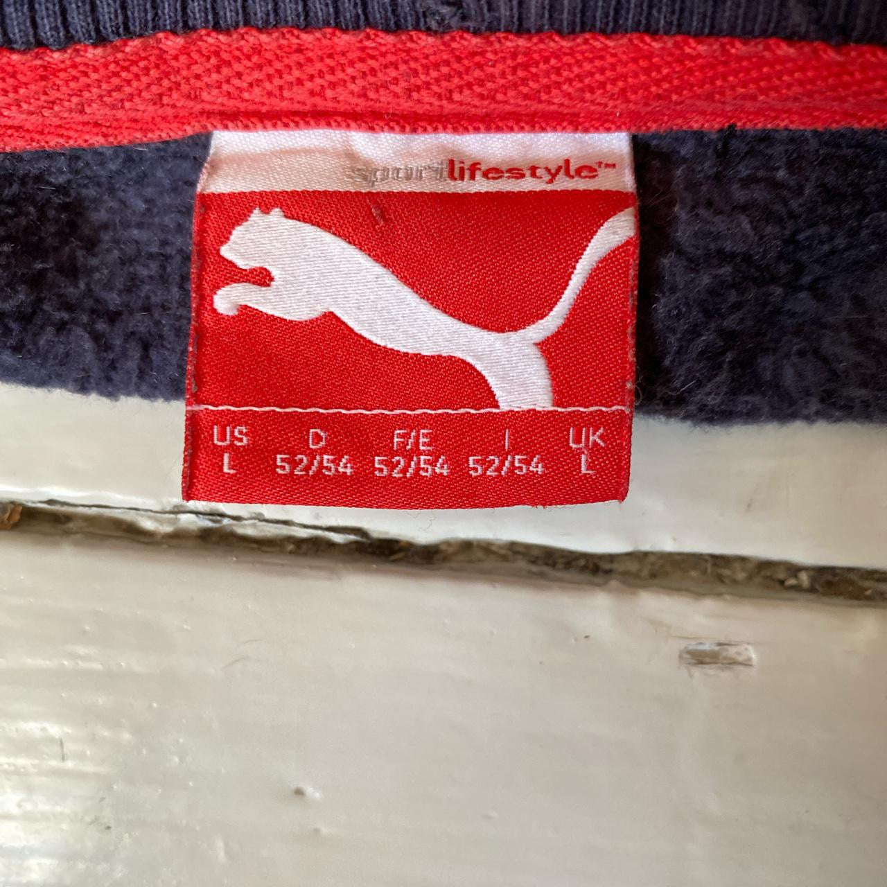 Puma Navy and Yellow Jumper (L)