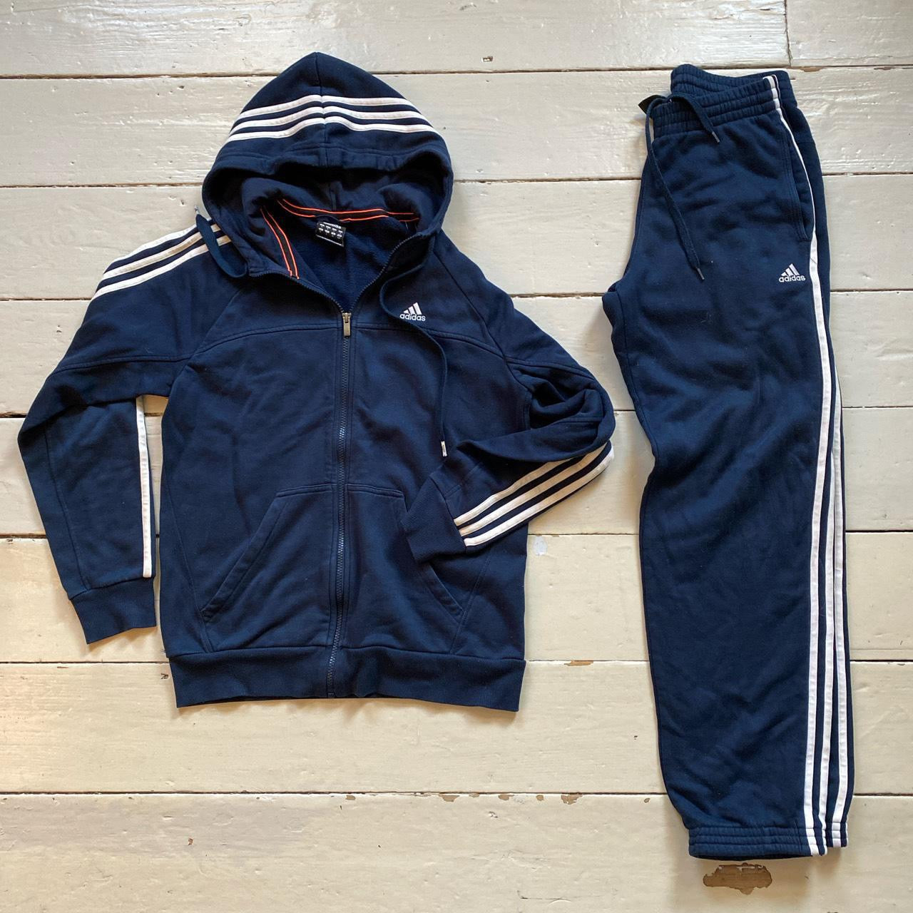 Adidas Navy Tracksuit (Small)