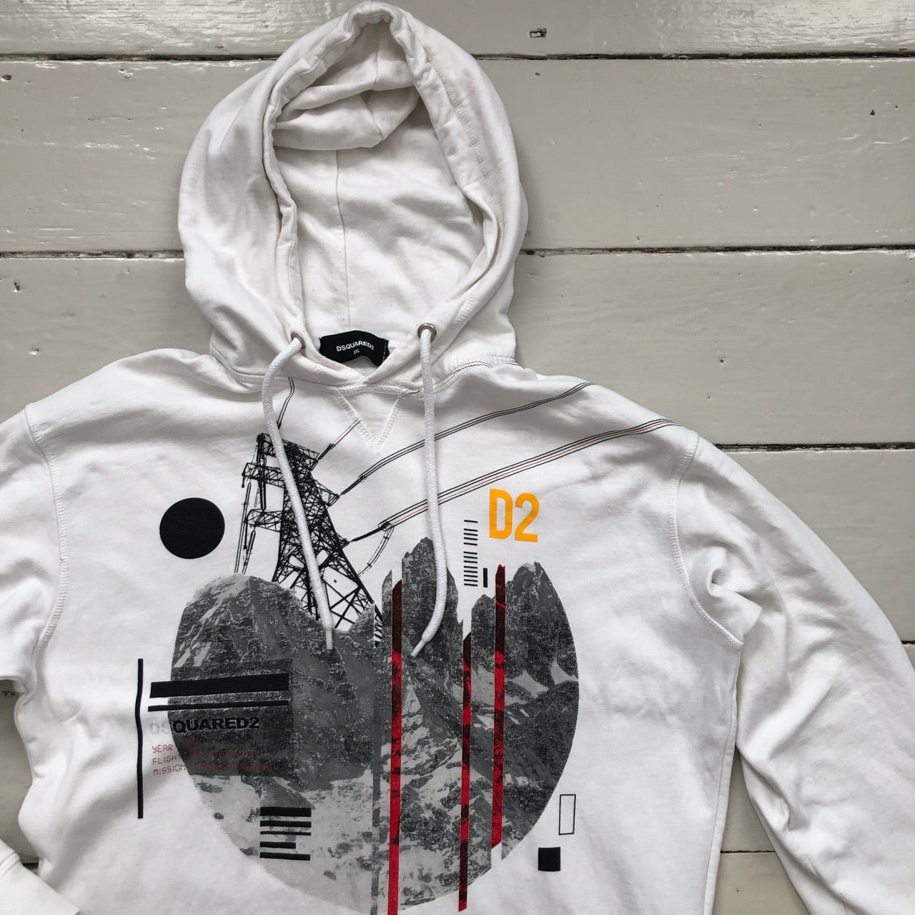 Dsquared White Hoodie (XXL)