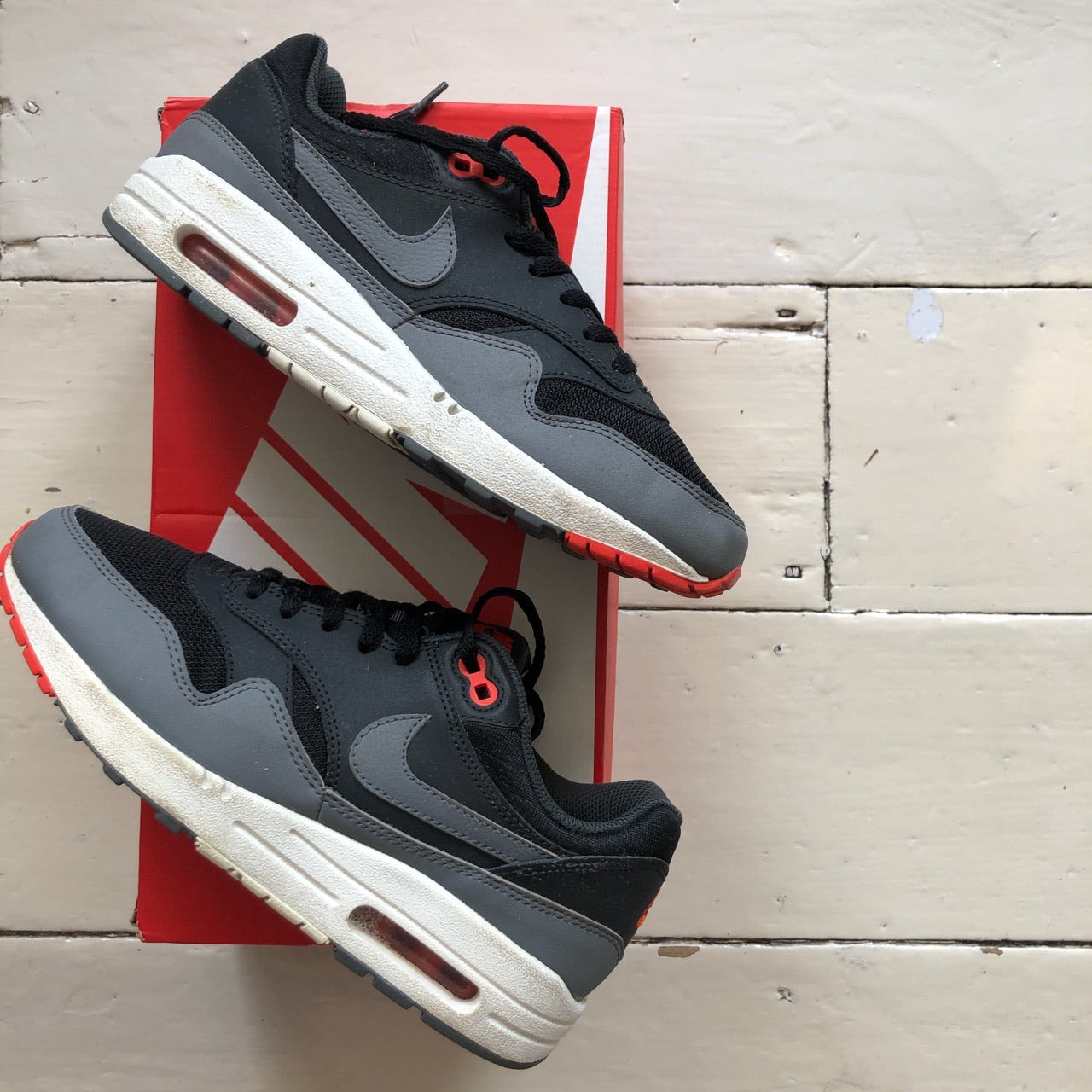 Nike Air Max 1 Grey Orange (UK 4.5)
