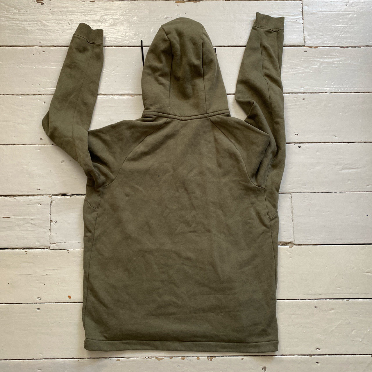 Nike Swoosh Box Logo Olive Quarter Zip Hoodie (XL)