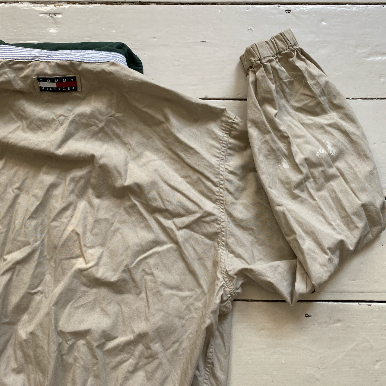 Tommy Hilfiger Vintage Beige Harrington Jacket (Medium)