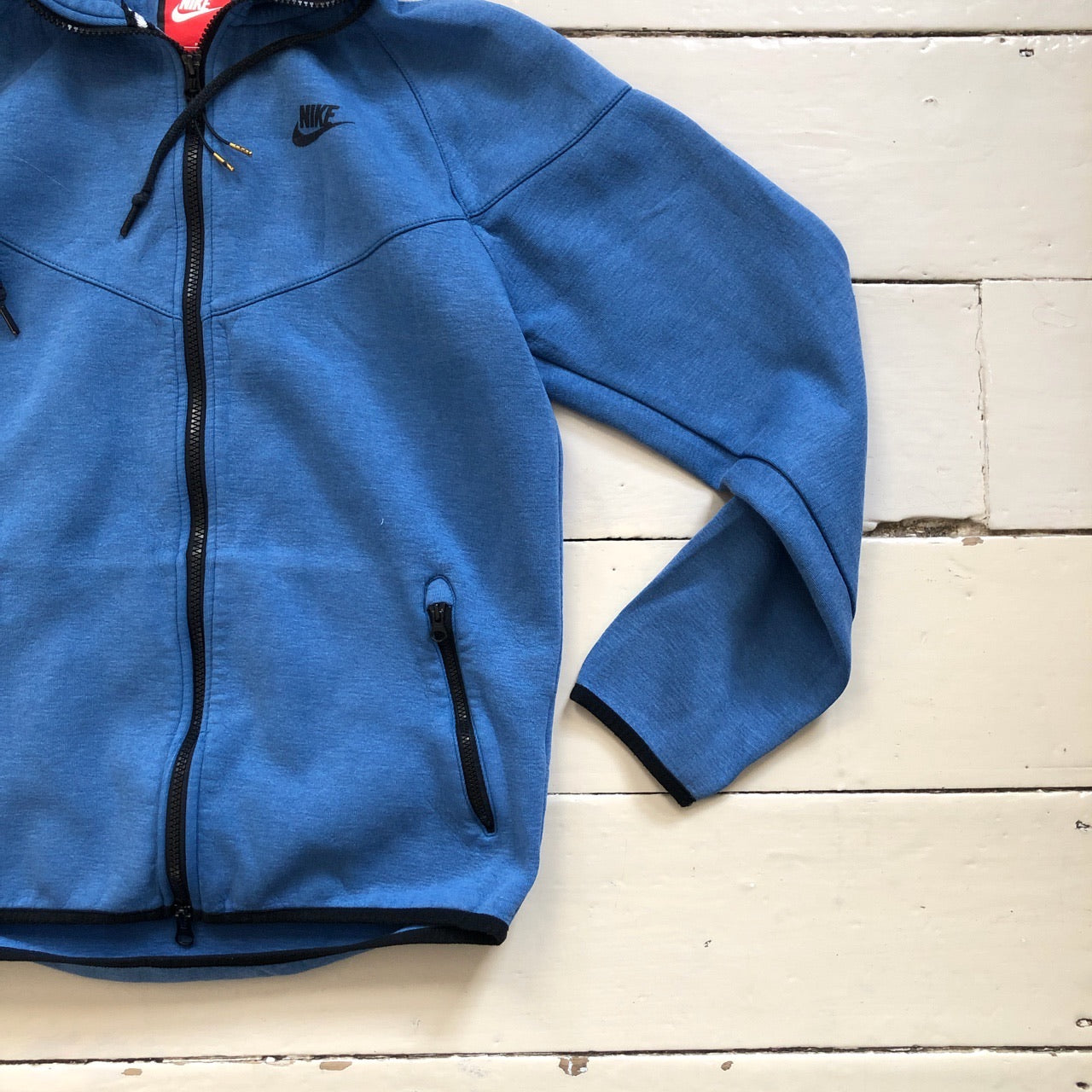 Nike Tech Fleece Blue Hoodie (Small)