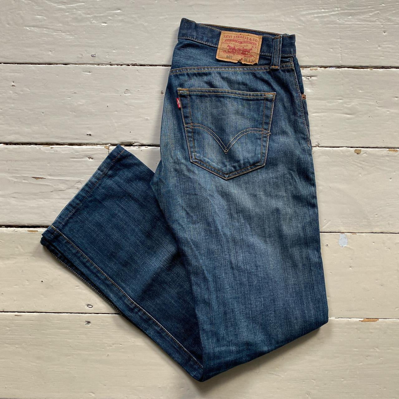 Levis 501 Jeans Blue 34 31 Wear Garson