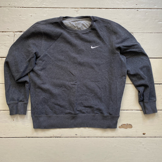Nike Swoosh Grey Sweatshirt (Large)