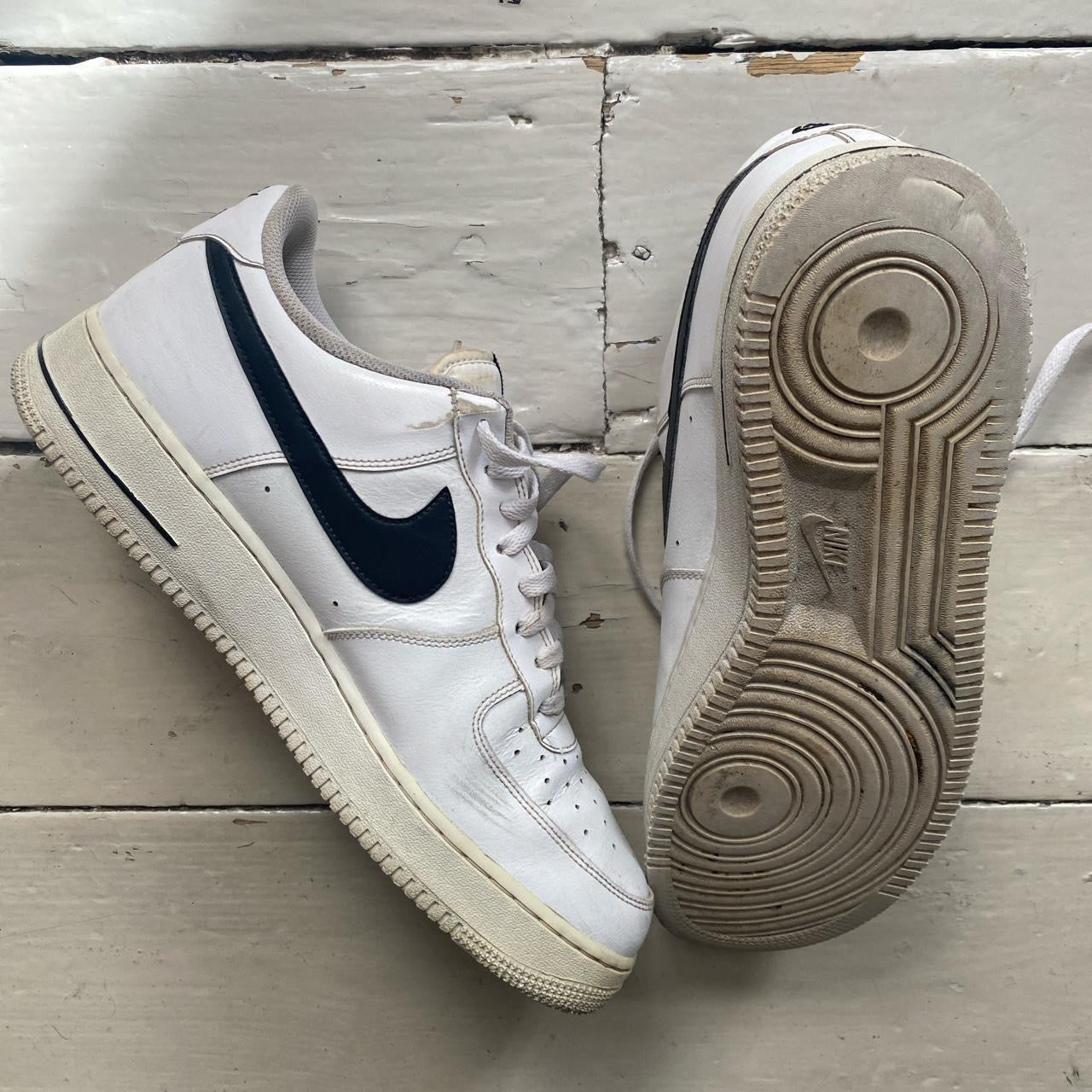 Nike Air Force 1 White and Black (UK 12)