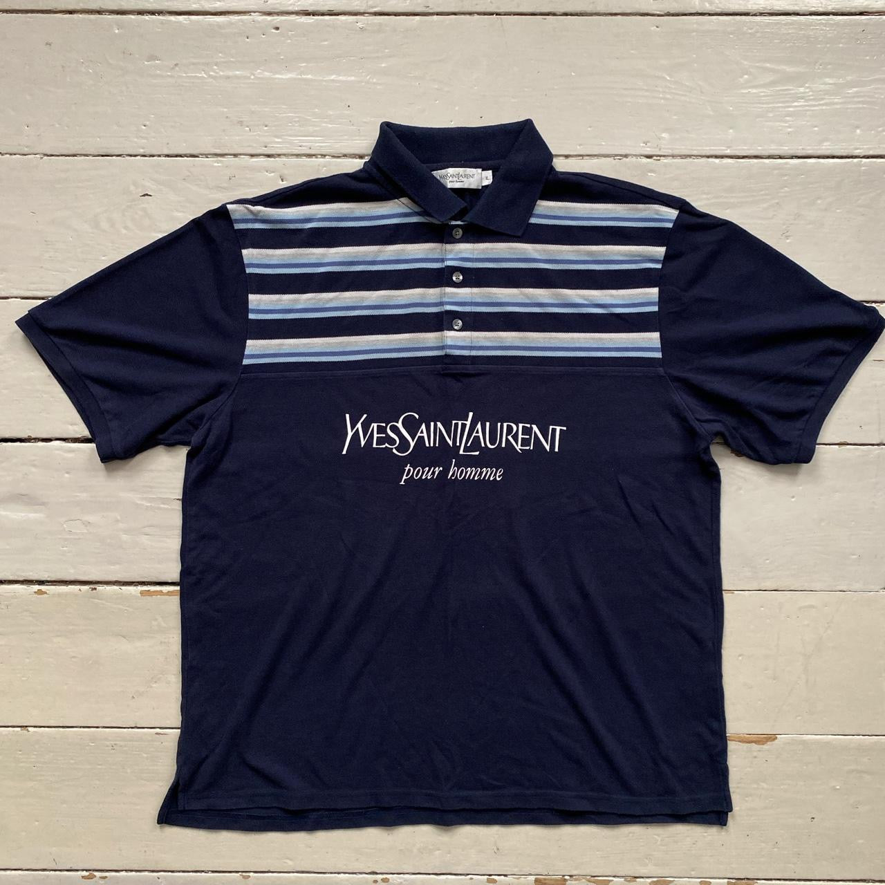 Yves Saint Laurent Vintage Polo Navy (XL)