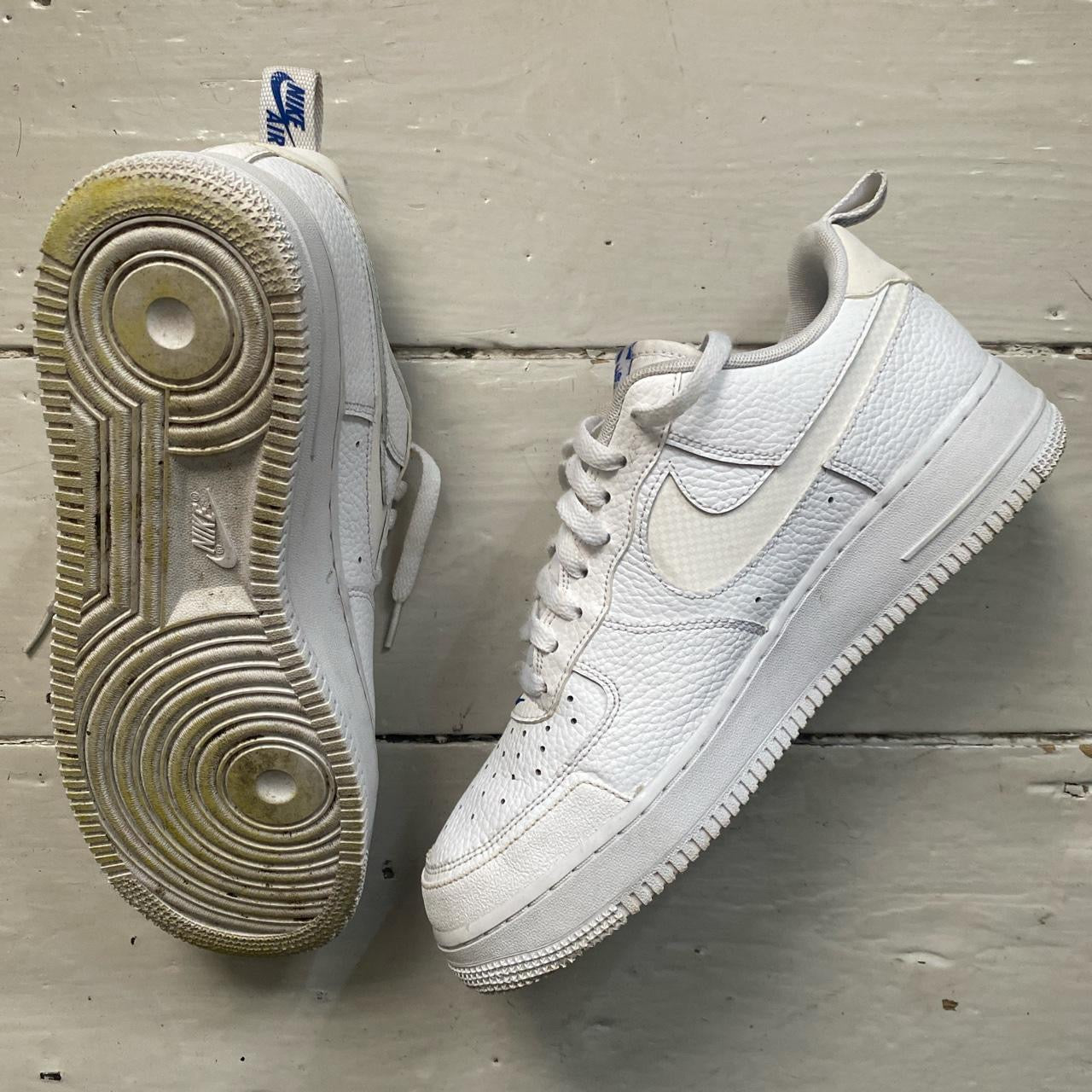 Nike Air Force 1 White and Blue (UK 8)