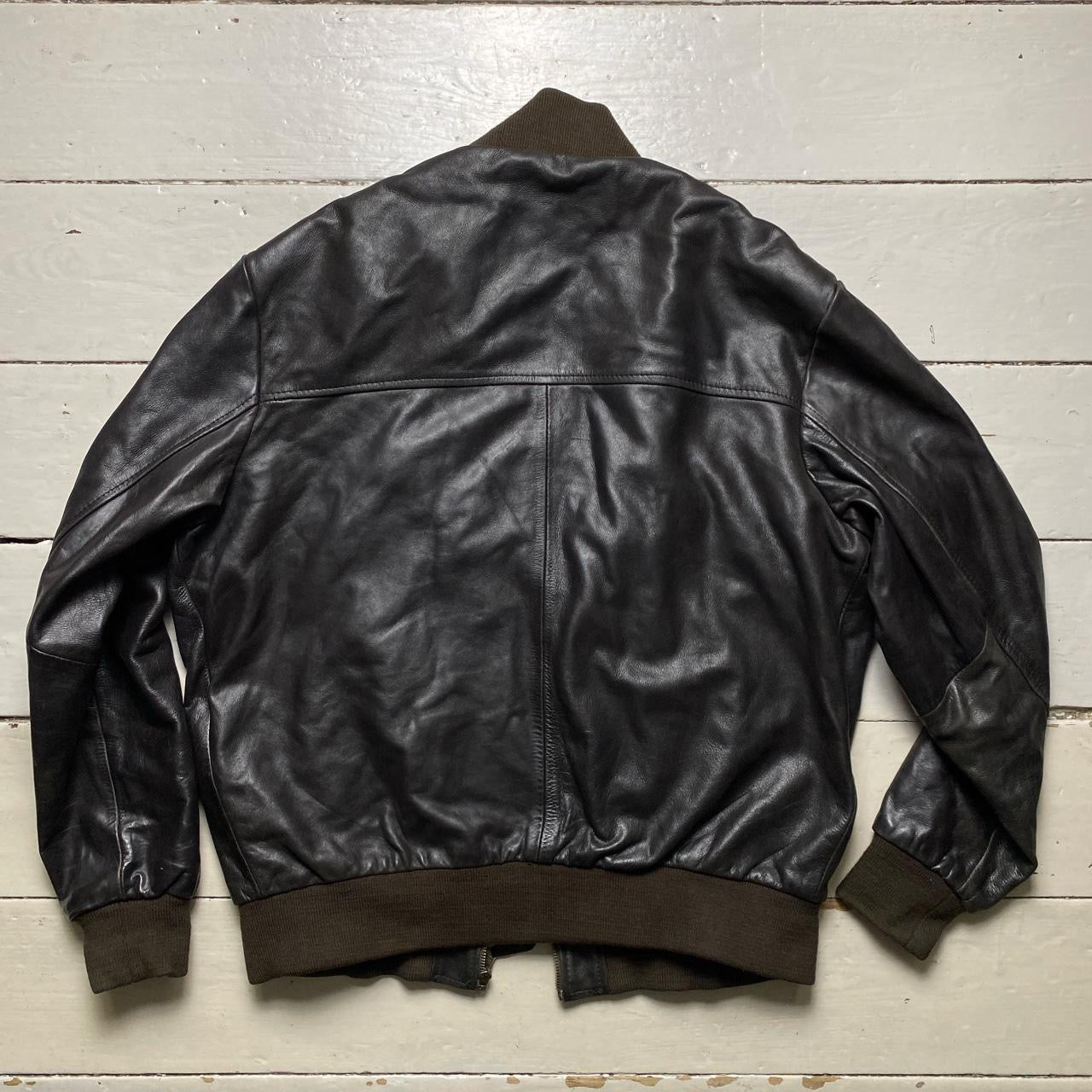 Aviatrix Brown Leather Jacket (XXL)