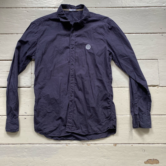 Stone Island Vintage Navy Shirt (Large)