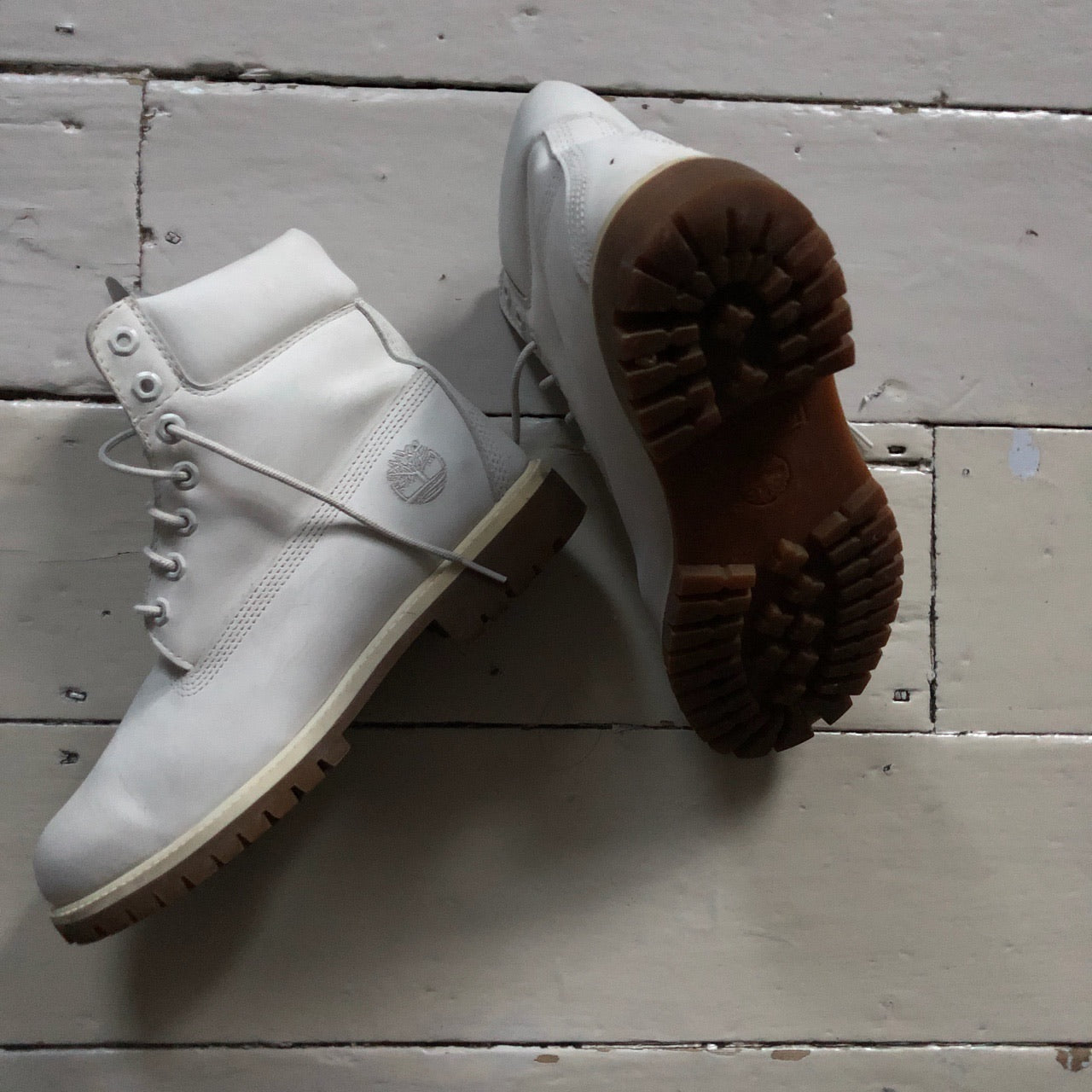 Timberland White Boots (UK 8.5)