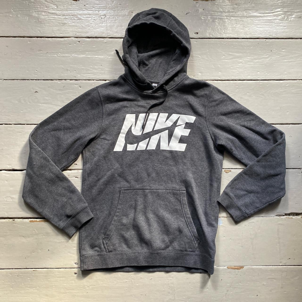 Nike Club Swoosh Grey Hoodie (Small)