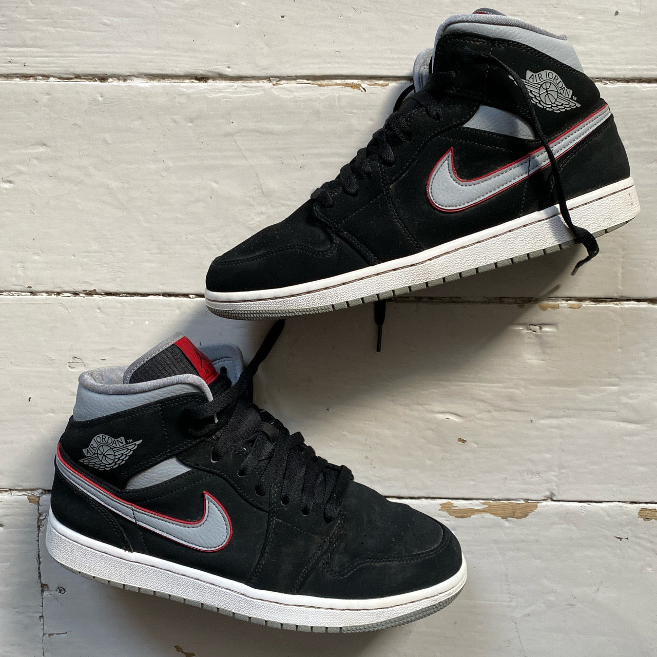 Nike Jordan 1 Mid Black Particle Grey (UK 9)