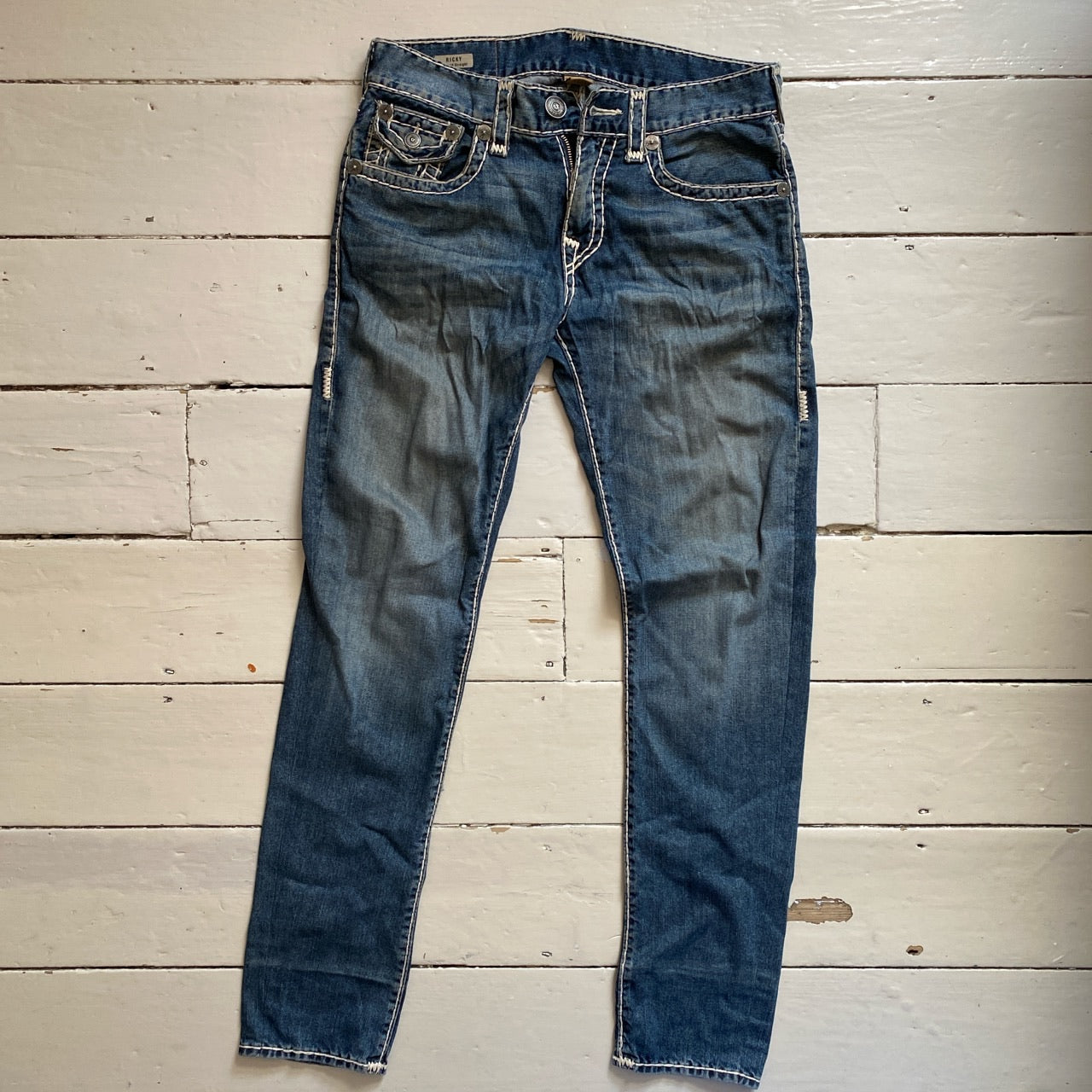 True Religion Ricky White Stitch Jeans (31/34)
