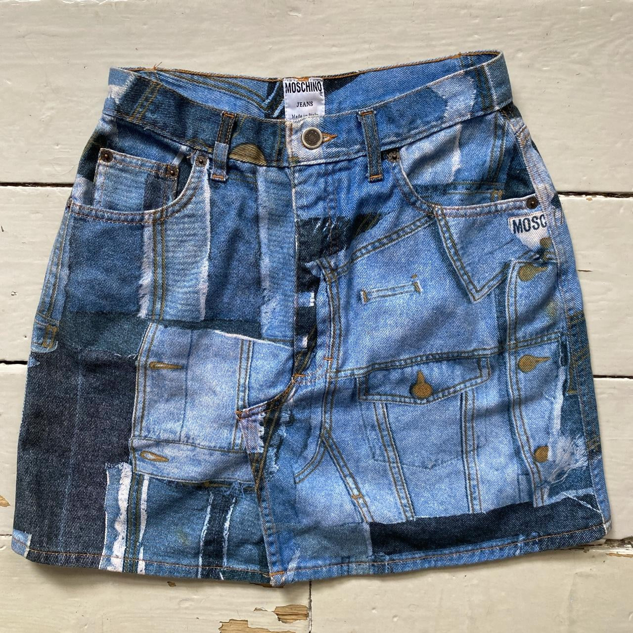 Moschino Jeans Vintage Denim Skirt (UK 14)