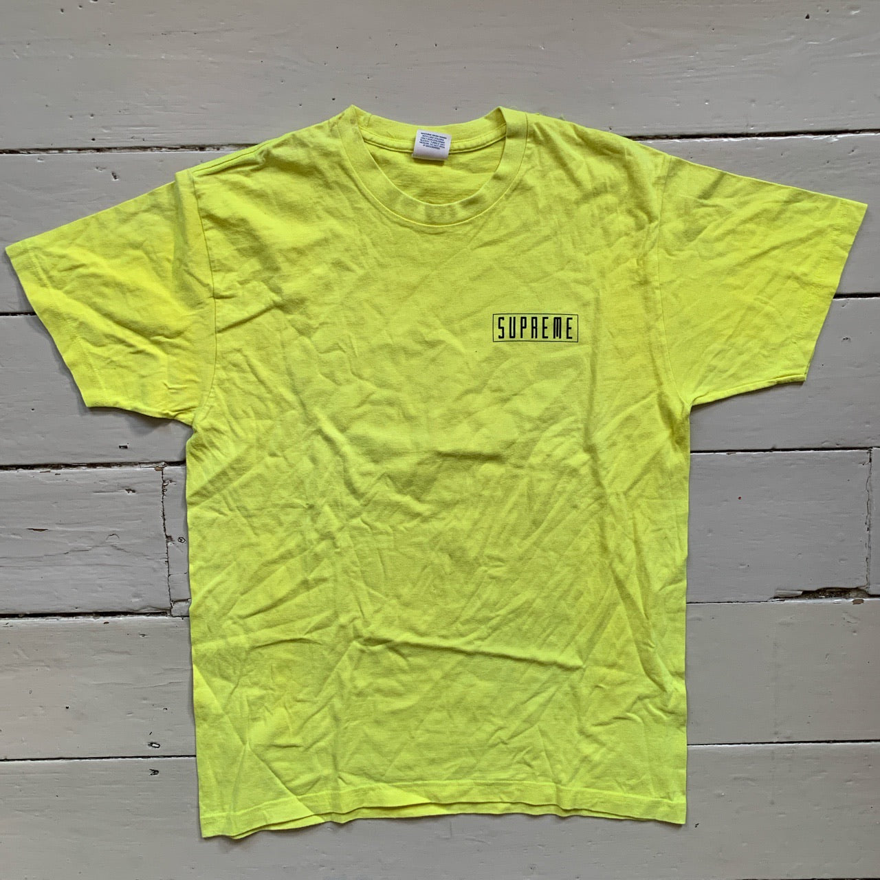 Supreme Riot Yellow T-Shirt (Large)