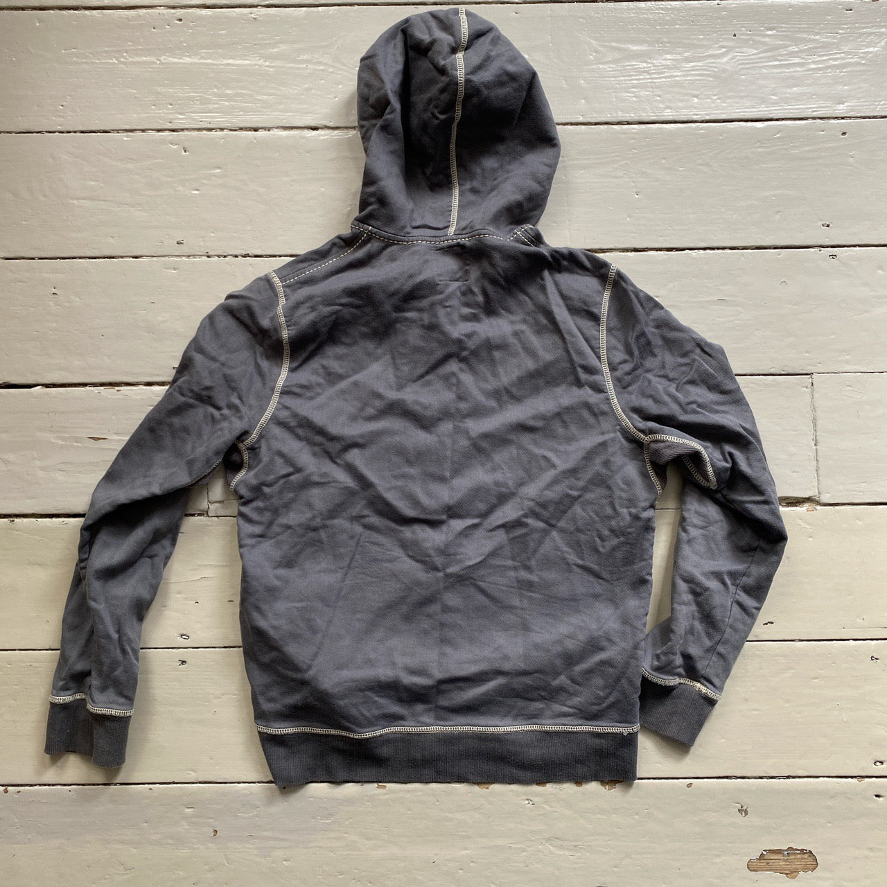 True Religion Stitch Grey Hoodie (Large)