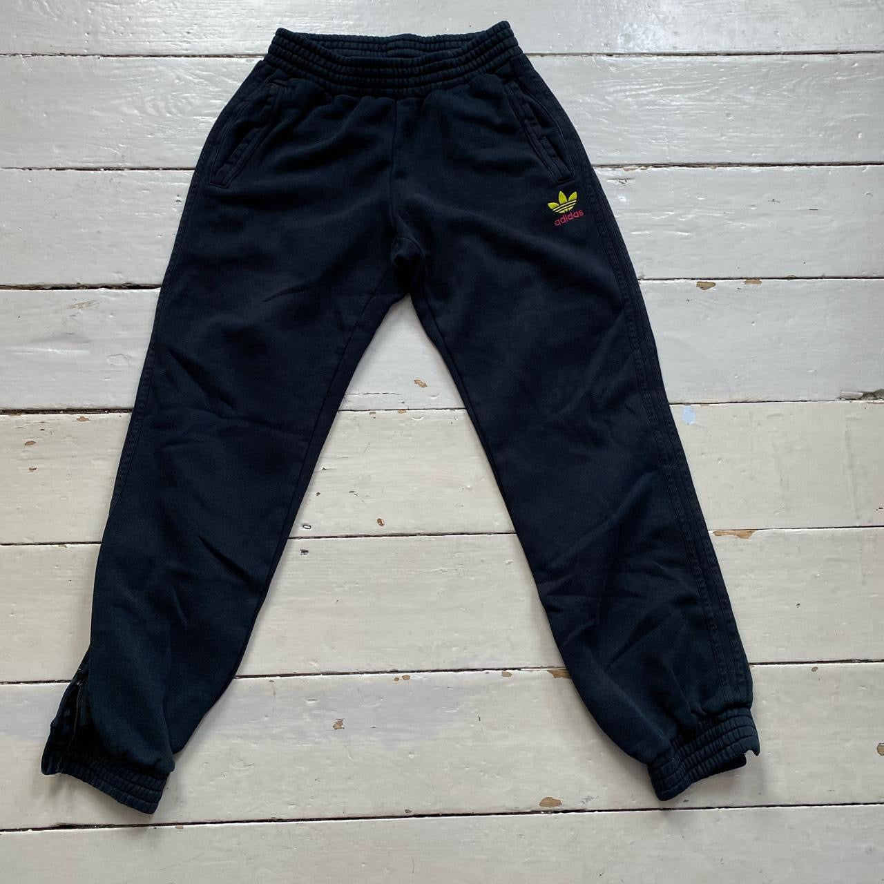 Adidas Original Black Joggers (Small)