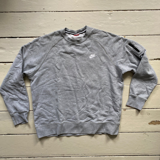 Nike Swoosh Grey Jumper (XL)