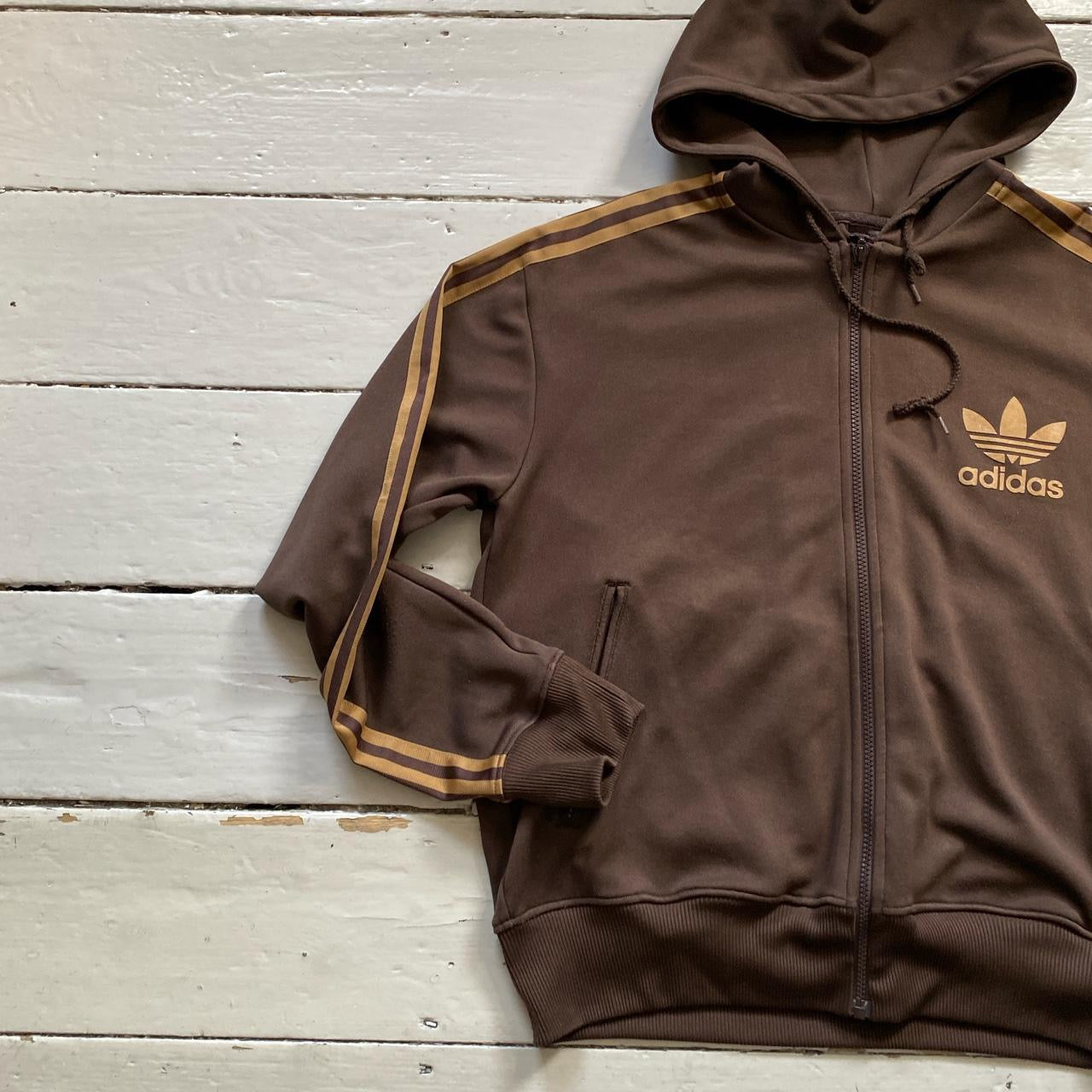 Adidas Brown Hoodie (Large)