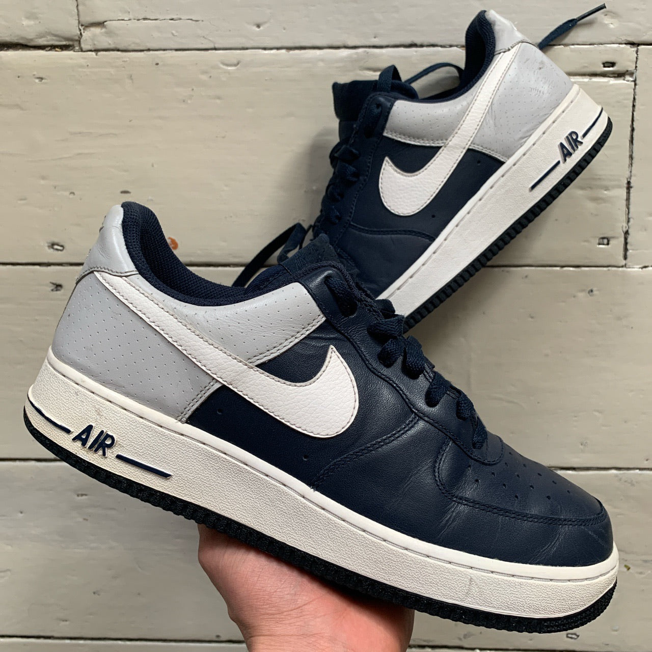 Nike Air Force 1 Navy & Grey (UK 8)