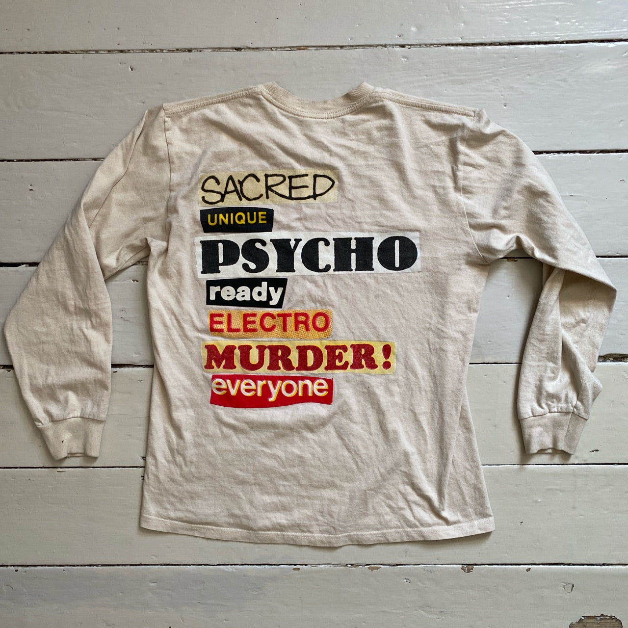Supreme Long Sleeve Beige T-Shirt (Medium)