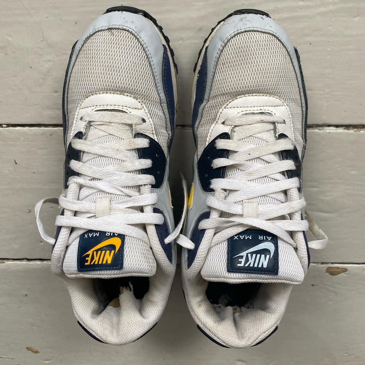 Nike Air Max 99 White Navy Yellow (UK 10)