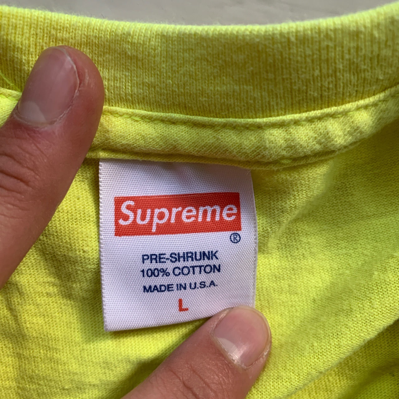 Supreme Riot Yellow T-Shirt (Large)