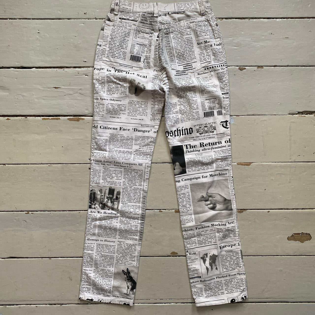 Moschino Vintage Newspaper Trousers (26/30)