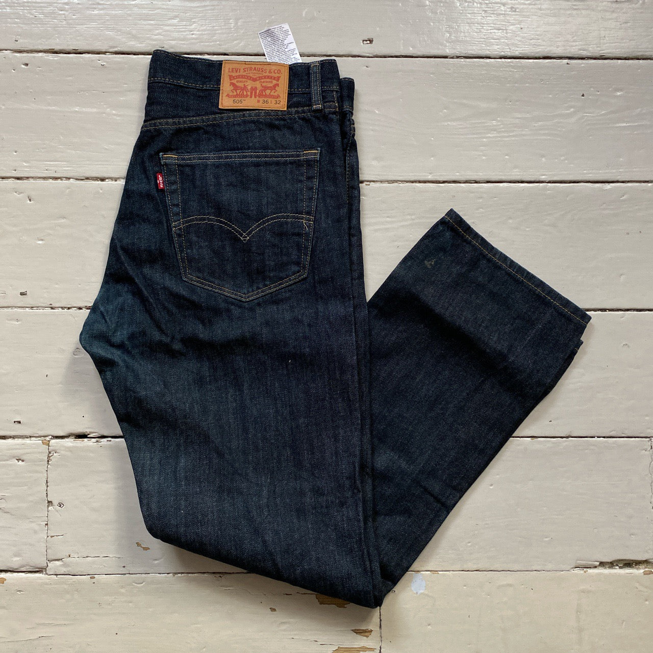 Levis 505 Dark Navy Jeans (36/32)