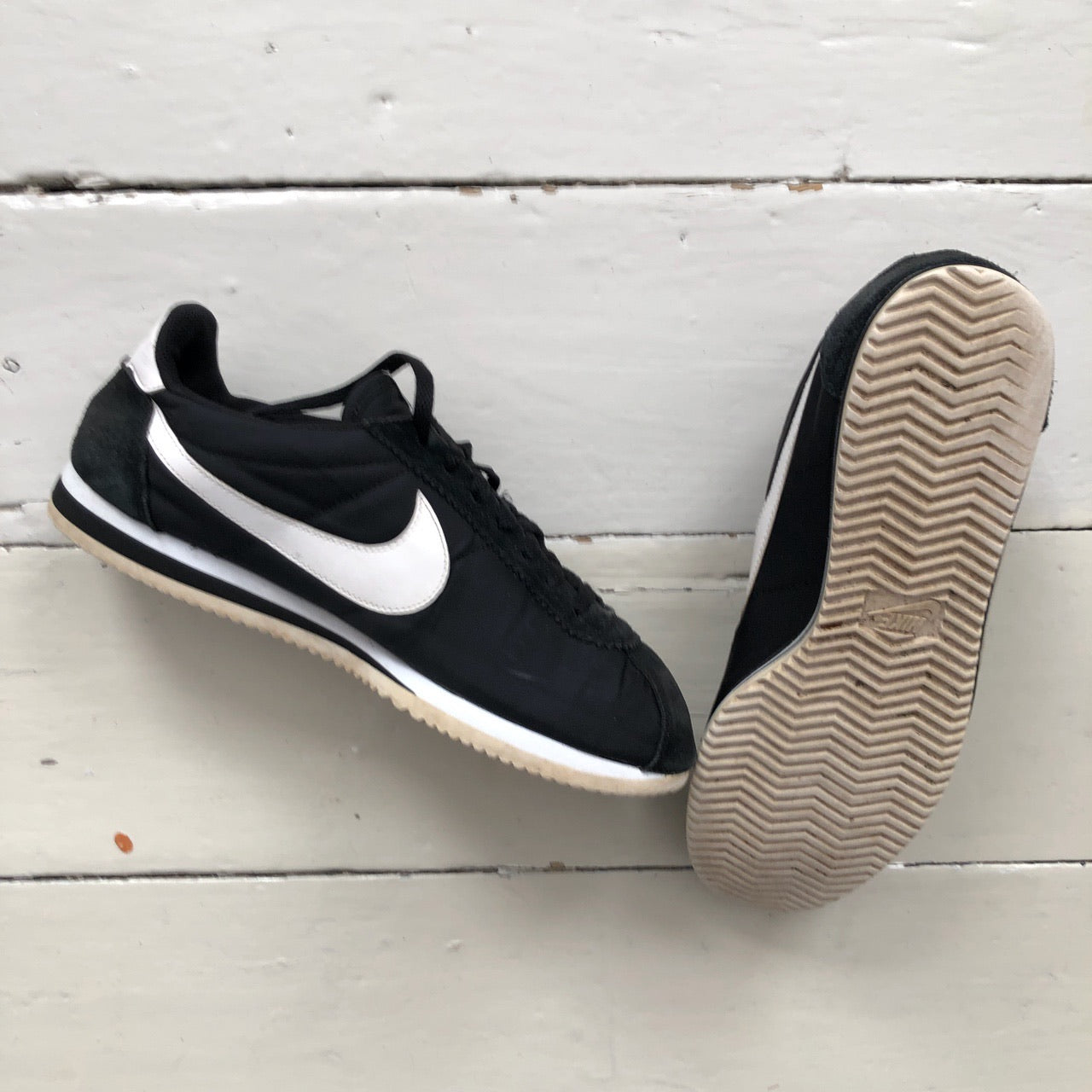 Nike Cortez Black and White (UK 10)