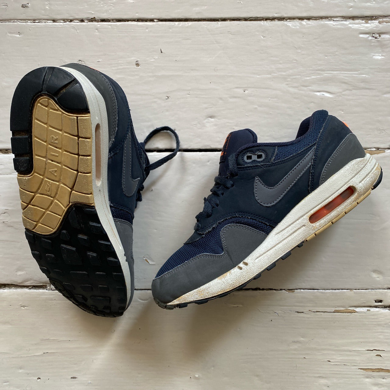 Nike Air Max 1 Navy and Orange (UK 6)
