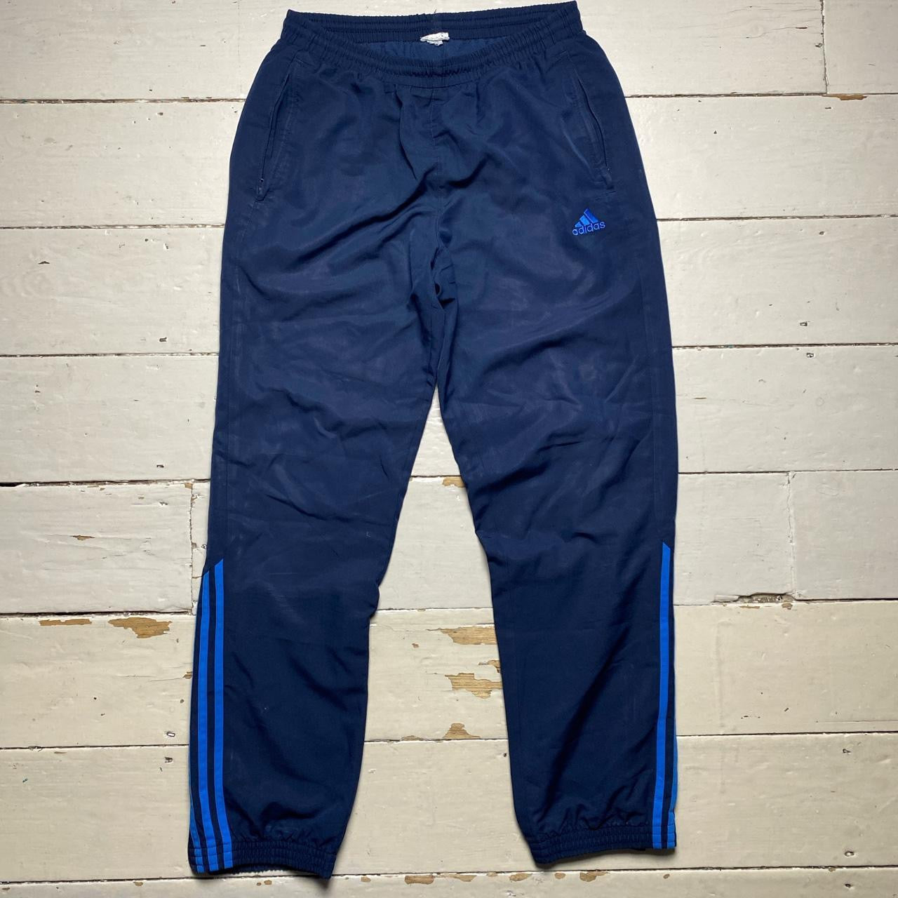 Adidas Baggy Navy Shell Bottoms (Large)