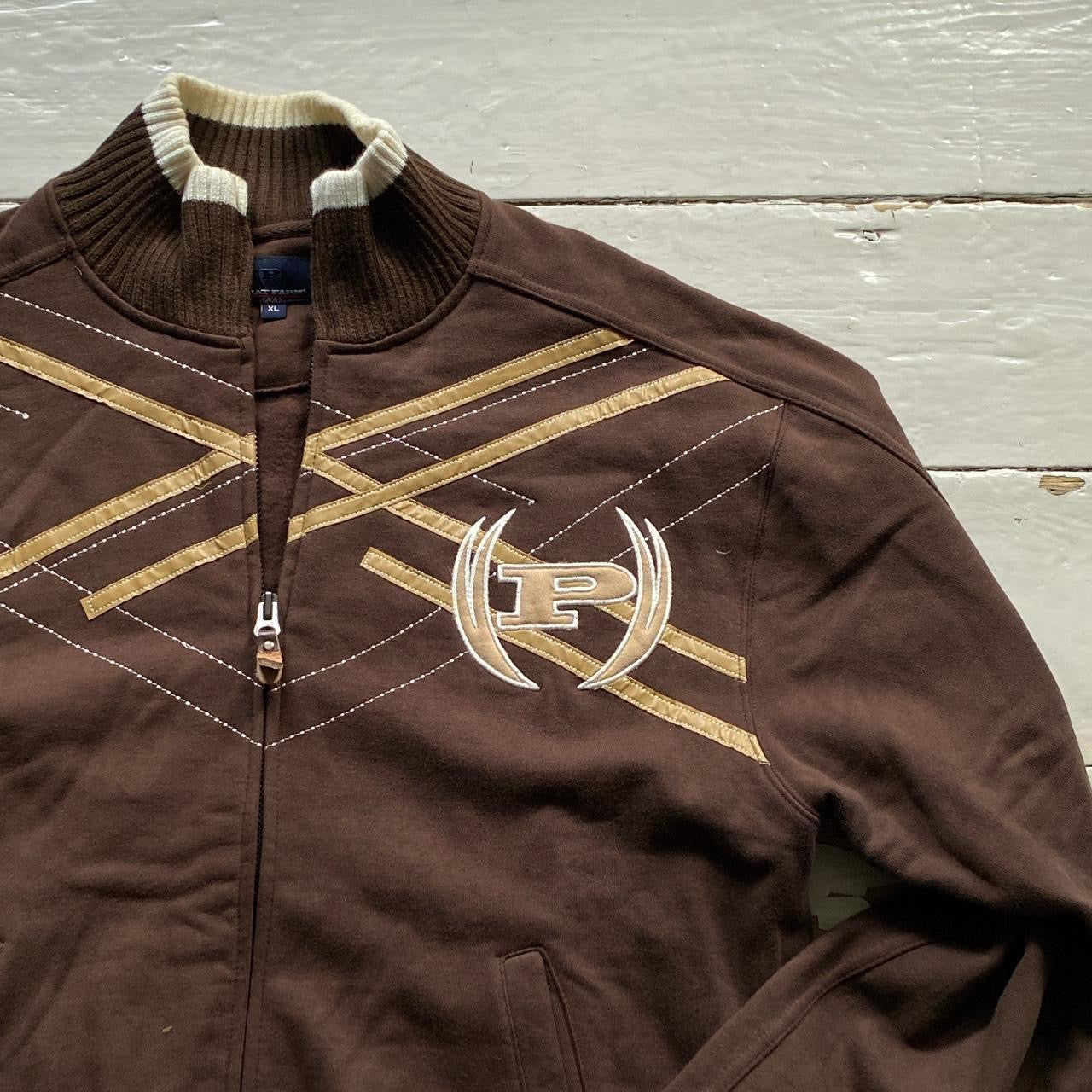 Phat Farm Vintage brown Zip Jumper (XL)