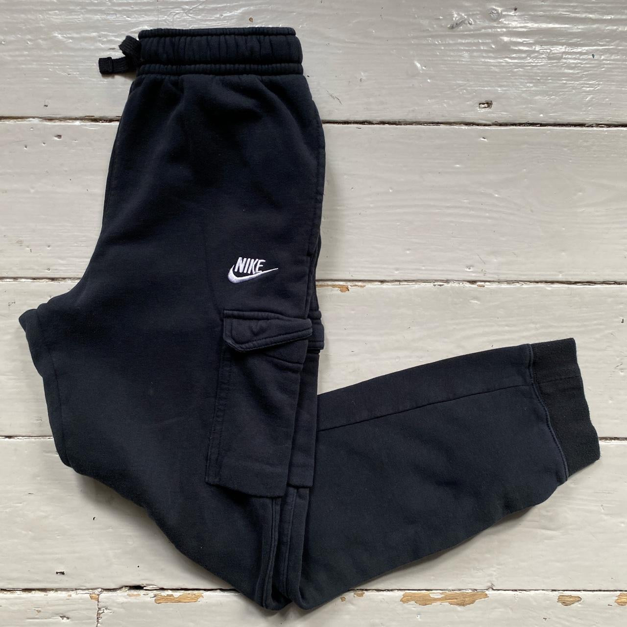 Nike Cargo Black and White Joggers (Womens Small)