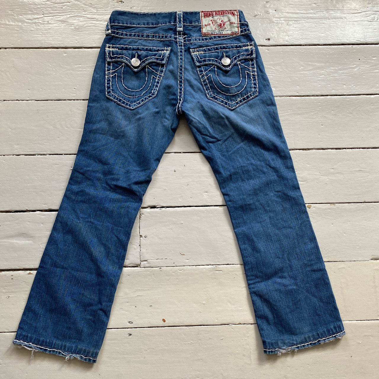 True Religion White Stitch Jeans (30/28)