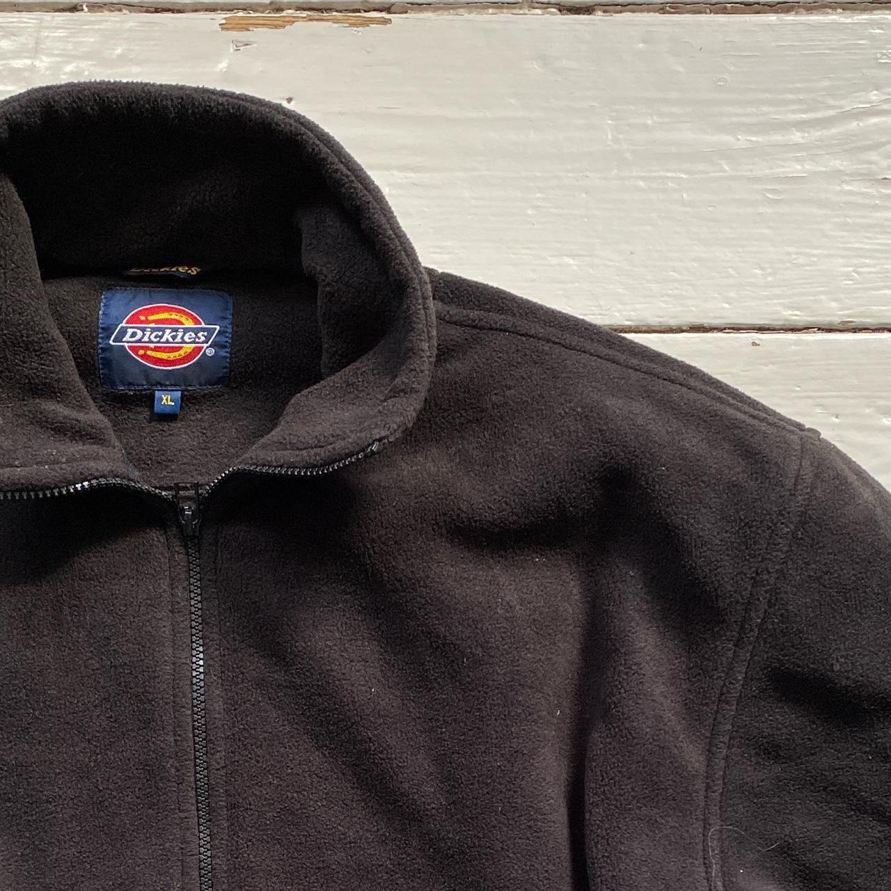 Dickies Black Fleece Zip Jumper (Large)