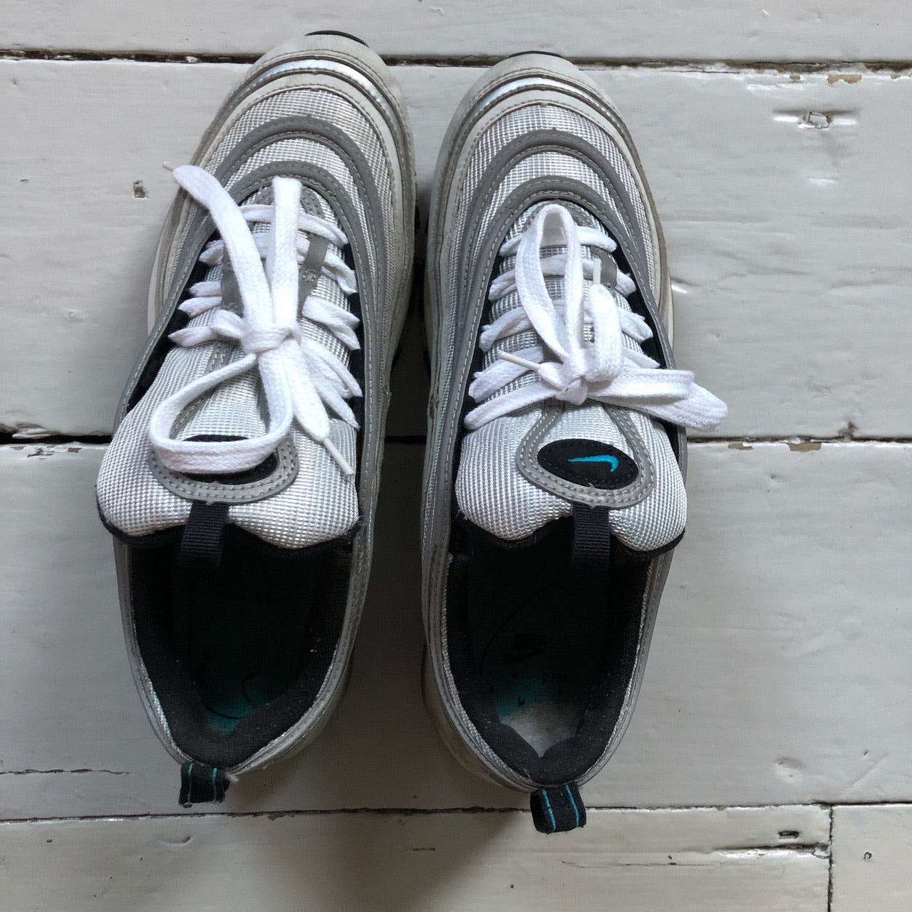 Nike Air Max 97 Silver and Blue (UK 6.5)