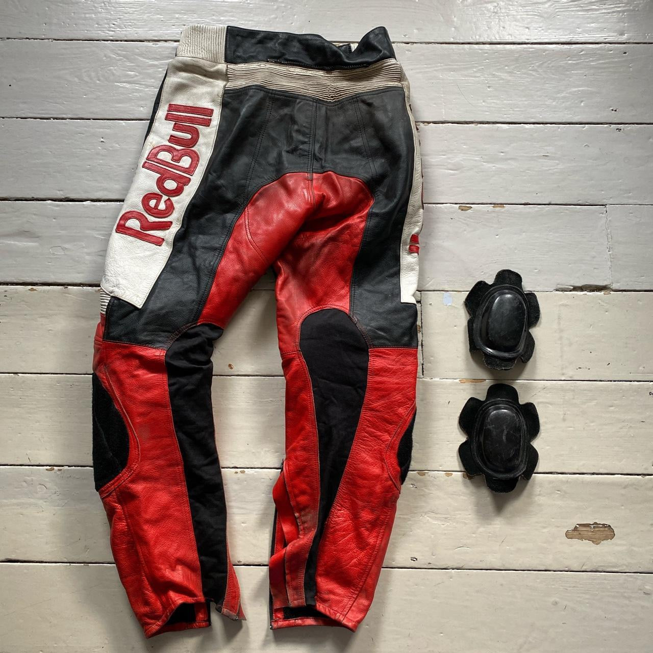 Redbull Full Leather Bomber Jacket and Trousers (Medium Jacket 34W Bottoms)