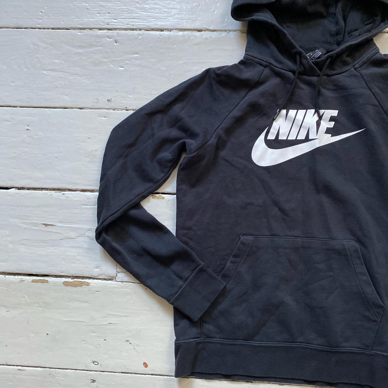Nike Big Swoosh Womens Black Hoodie (Small)