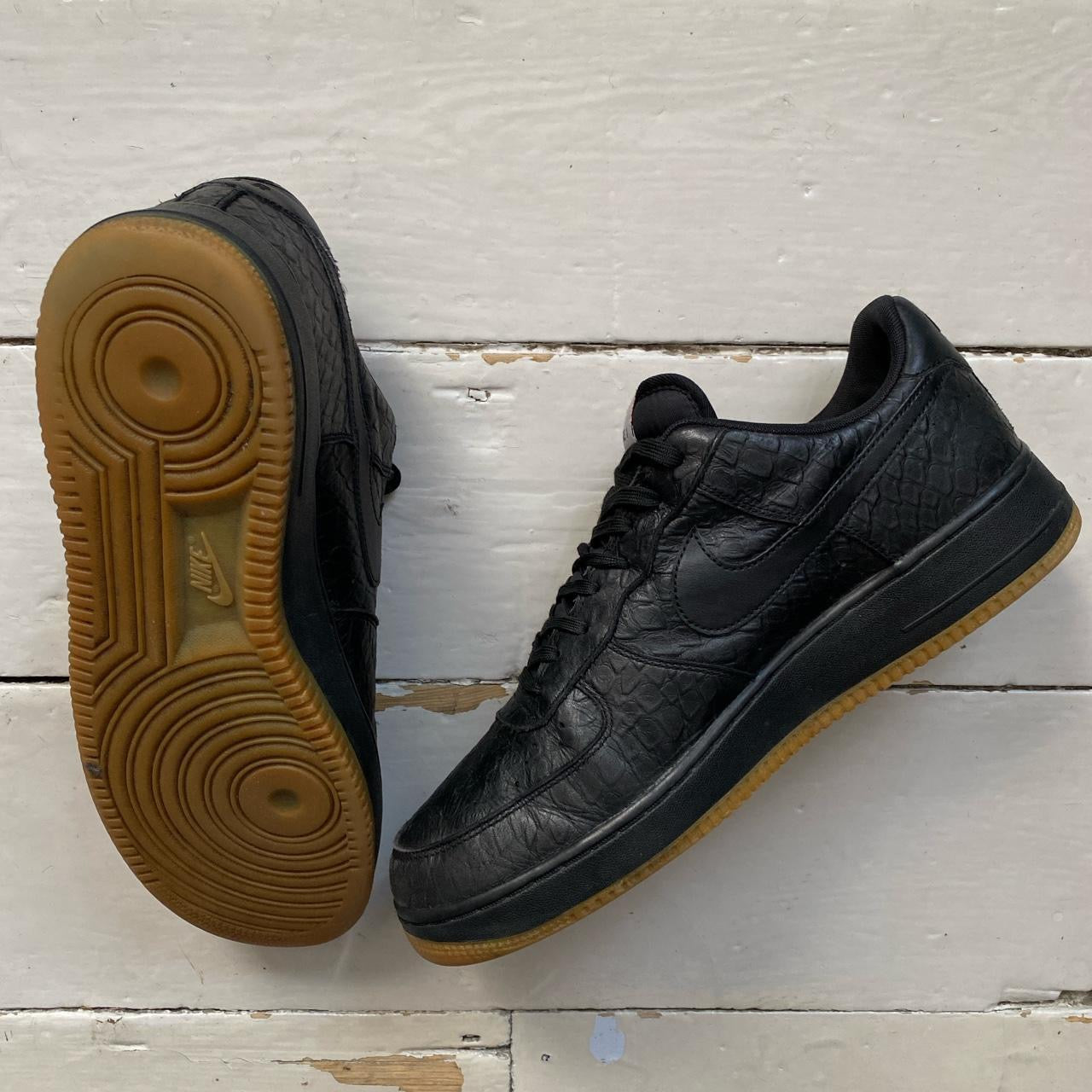 Nike Air Force 1 Black Gum Sole (UK 12)